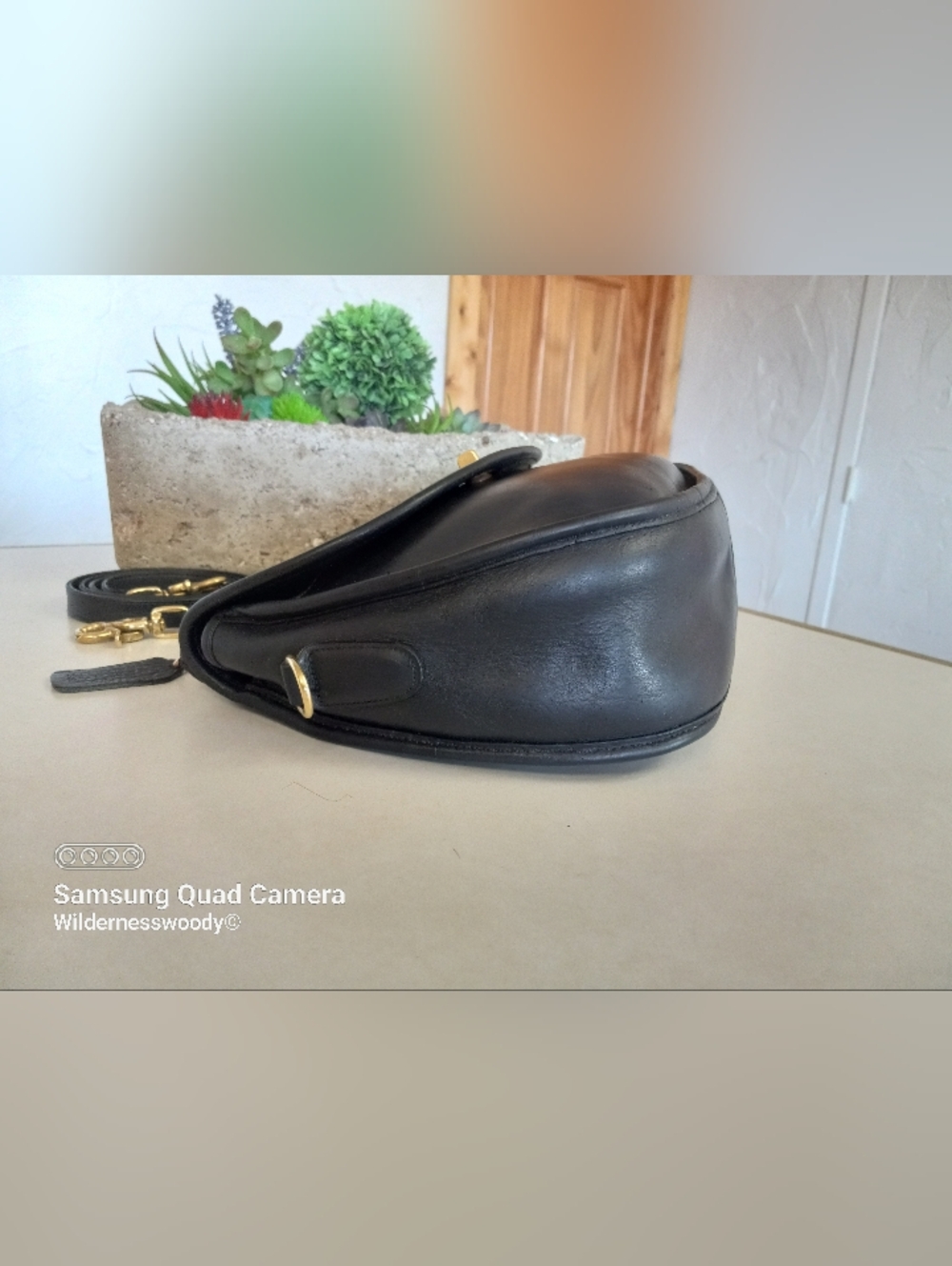 Coach Large Plaza bag/"The Bistro Bag" Navy Blue, Late 1980's-early 1990's - Picture 8 of 16